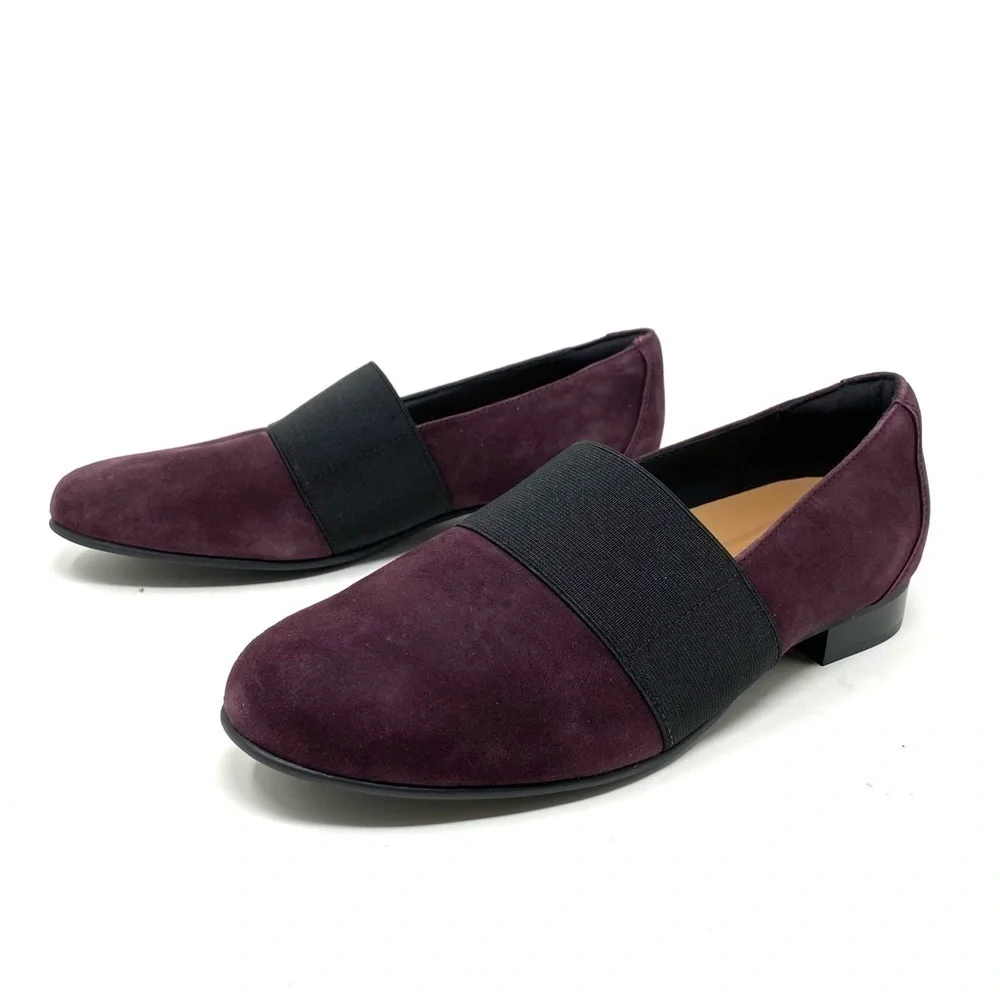 Clarks UN Blush Lo Aubergine Suede WIDE